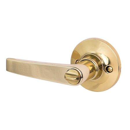 Sure-Loc Hardware Sure-Loc Hardware Cedar Privacy Lever, Polished Brass CD102 3